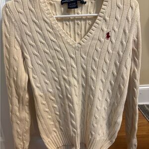 Ralph Lauren Cream Cable Knit Sweater